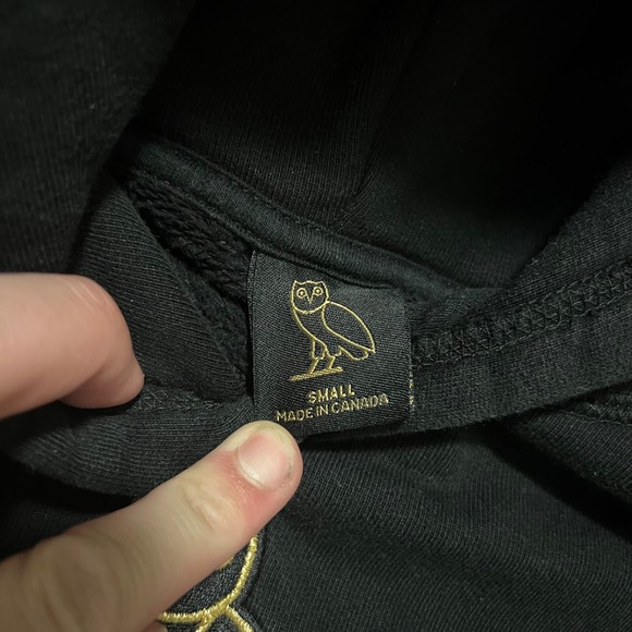 OVO Octobers‎ Very Own Drake Black Mini Owl Hoodie Cropped Size Small - Picture 4 of 7